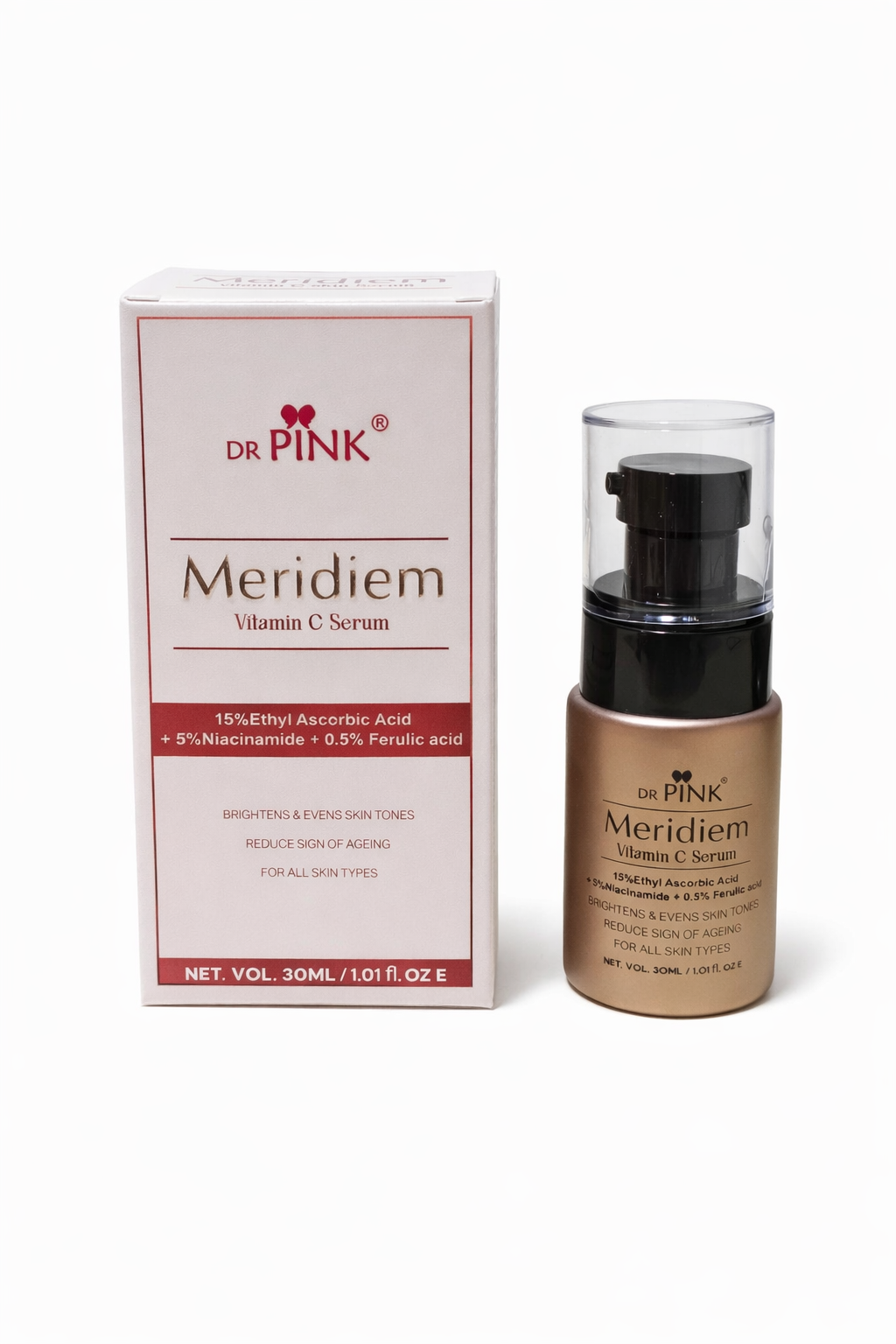 Dr. Pink Meridiem Vitamin C Serum – Brightening & Anti-Aging Formula