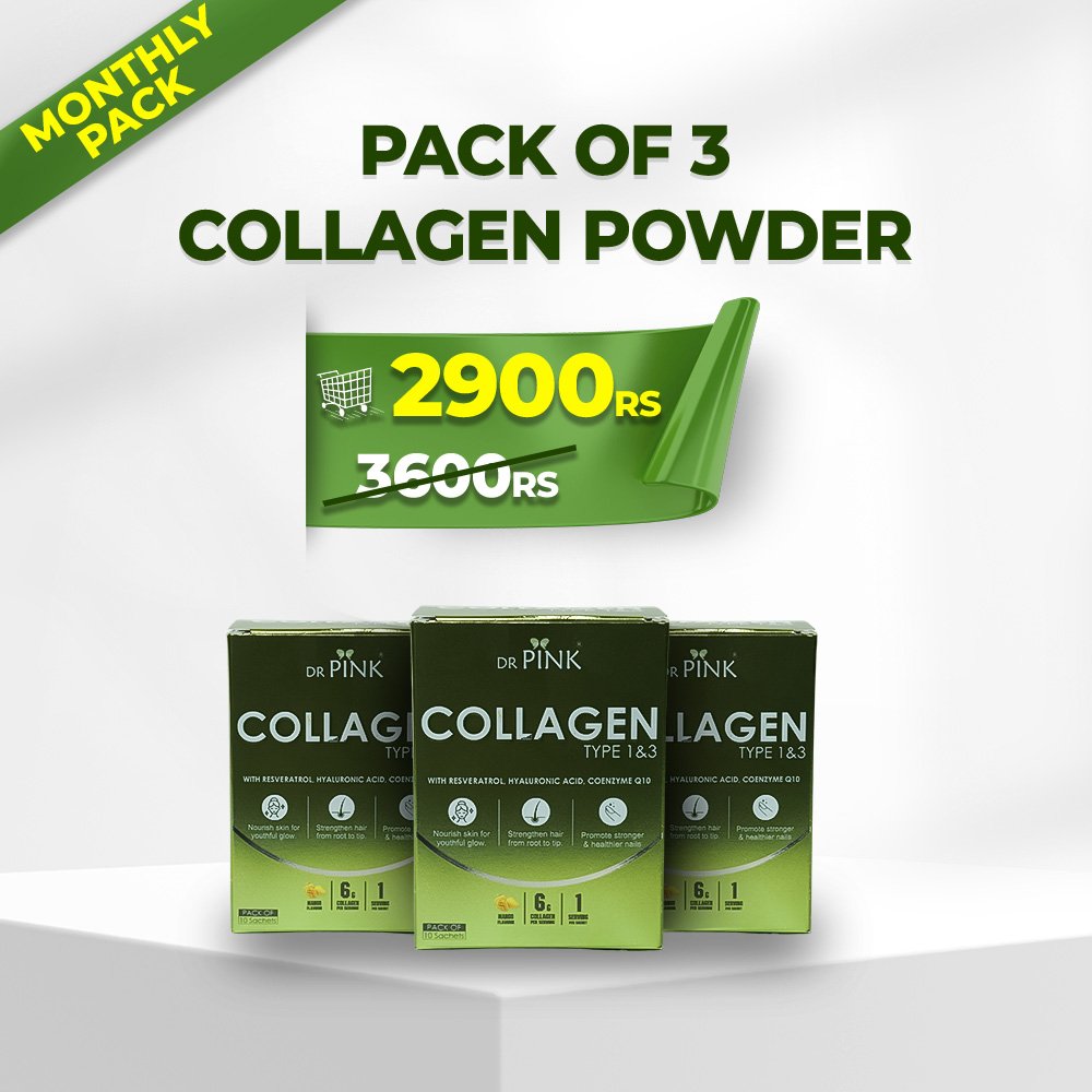 Dr. Pink Collagen Powder (Type 1 & Type 3) – Monthly Pack