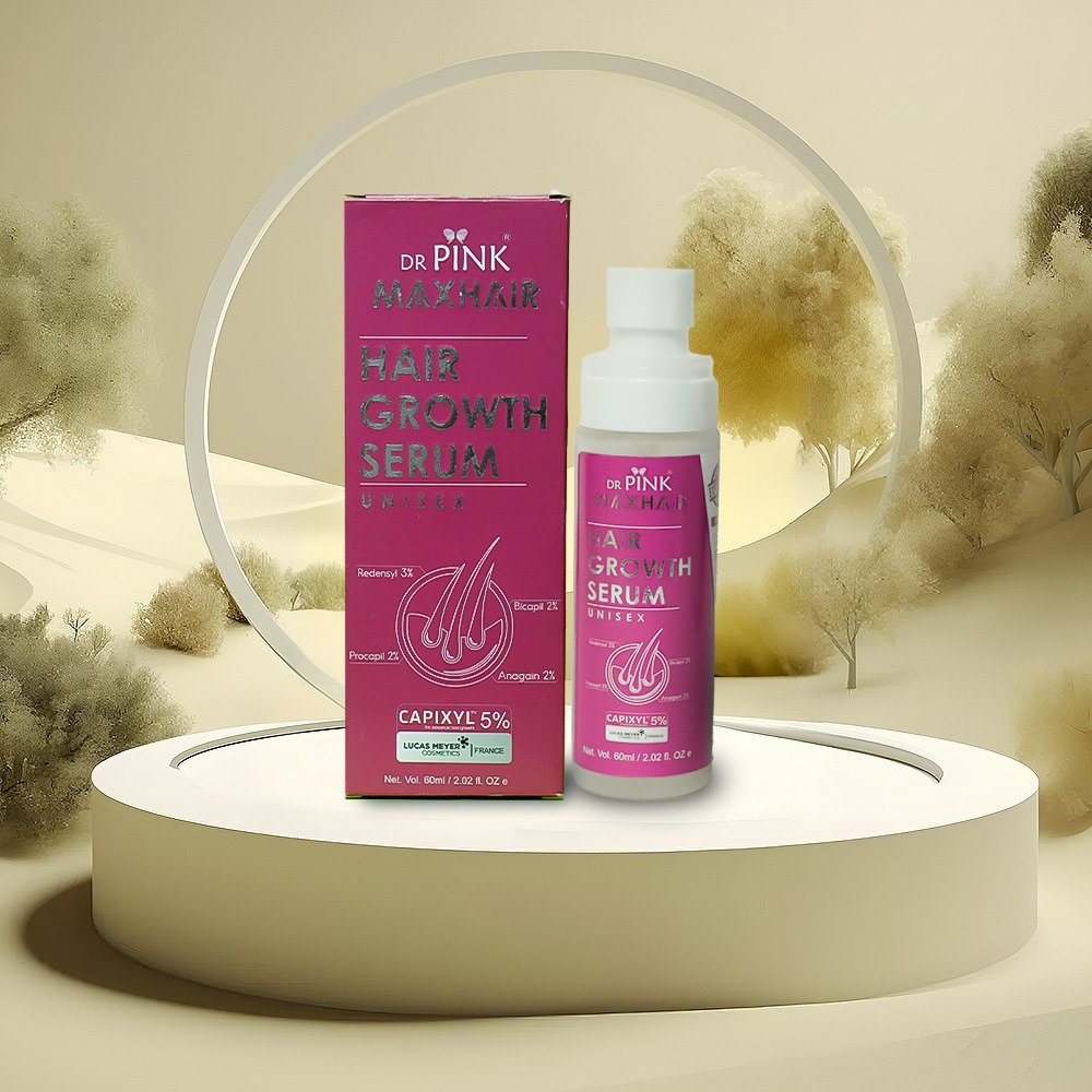 Dr. Pink Max Hair Growth Serum - 60ml | Advanced 5-in-1 Formula with Capixyl 5% & Redensyl 3%